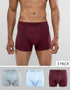カルバンクライン メンズ トランクス アンダーウェア Calvin Klein Trunks 3 Pack in Cotton Stretch Multi