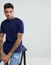 リバーアイランド メンズ Tシャツ トップス River Island Longline Curve Hem T-Shirt In Navy Navy