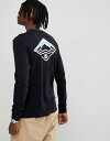 エレメント メンズ Tシャツ トップス Element Layer Back Print Long Sleeve T-Shirt In Black Black