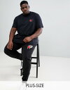 デューク メンズ カジュアルパンツ ボトムス Duke King Size embroidered logo joggers with side panels in black Black