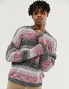 エイソス メンズ ニット・セーター アウター ASOS DESIGN oversized textured knit sweater in neon pink slubby yarn Pink