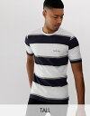 ニースロンドン メンズ Tシャツ トップス Nicce stripe t-shirt in white White