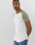 フレンチコネクション メンズ Tシャツ トップス French Connection longline raglan logo t-shirt White/light khaki