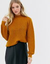 ワイエーエス レディース ニット・セーター アウター Y.A.S textured high neck knitted sweater Brown