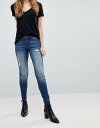 ジェイディーワイ レディース デニムパンツ ボトムス JDY Skinny Destroyed Jean Blue