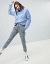 エスプリ レディース カジュアルパンツ ボトムス Esprit Checked Peg Leg Pants Gray check