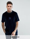 ニューエラ メンズ Tシャツ トップス New Era Yankees Velour T-Shirt In Navy Navy