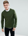 エイソス メンズ ニット・セーター アウター ASOS Lambswool Sweater In Dark Green Green