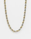 エイソス レディース ネックレス・チョーカー アクセサリー ASOS DESIGN necklace in 7mm rope chain in mixed metals Mixed metals