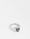 エイソス メンズ 指輪 アクセサリー ASOS DESIGN stainless steel pinky ring with symbol in silver tone SILVER