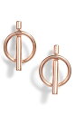 アルジェントヴィーヴォ レディース ピアス・イヤリング アクセサリー Argento Vivo Pierced Circle Stud Earrings Rose Gold
