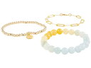 ディーバークレイ レディース ブレスレット・バングル・アンクレット アクセサリー Yellow Ombre Gemstone Bracelet Stack Yellow