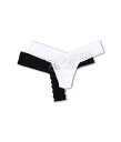 ハンキーパンキー レディース パンツ アンダーウェア Naughty & Nice 2-Pack Low Rise Thongs Black/White