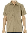 ディッキーズ メンズ シャツ トップス Short Sleeve Work Shirt Khaki