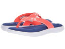 アンダーアーマー レディース サンダル シューズ Marbella VI T Formation Blue/Neon Coral/White