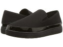 ドナルドジェイプリナー レディース スリッポン・ローファー シューズ Meg Black Crepe Elastic