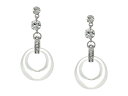 ニナ レディース ピアス・イヤリング アクセサリー Lucienne Resin Disk Drop Earrings Rhodium/Rainbow CZ/Crystal