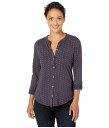 ラッキーブランド レディース シャツ トップス Long Sleeve Printed Shirting Navy Multi