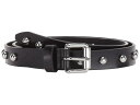 レベッカミンコフ レディース ベルト アクセサリー 25 mm Studded Belt Black