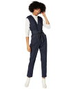 xbJeC[ fB[X WvX[c gbvX Sleeveless Denim V-Neck Jumpsuit Rinse Wash