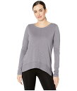 リラピー レディース シャツ トップス Flame Modal Long Sleeve Rib Bottom Tee Shadow