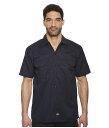 ディッキーズ メンズ シャツ トップス Short Sleeve Work Shirt Dark Navy