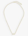 【送料無料】 ジューシークチュール レディース ネックレス・チョーカー・ペンダントトップ アクセサリー Logo-embossed gold-toned brass necklace GOLD