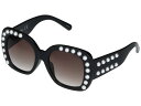 サムエデルマン レディース サングラス・アイウェア アクセサリー Large Square with Pearl Detail Frame Black