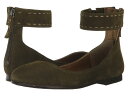 フライ レディース サンダル シューズ Carson Ankle Ballet Khaki Soft Oiled Suede