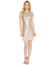 アイダンマットックス レディース ワンピース トップス Sequin Fringe Cocktail Champagne