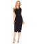 ジューシークチュール レディース ワンピース トップス Knit Ponte Midi Dress w/ Cut Out Front Pitch Black 13,480円