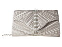 ジェシカマッククリントック レディース ハンドバッグ バッグ Florence Satin with Pleats and Stones Silver