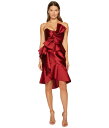 マルケッサ レディース ワンピース トップス Strapless Mikado Cocktail Bow Dress Merlot