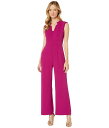 タハリ レディース ジャンプスーツ トップス Notch Neck Stretch Crepe Jumpsuit Magenta