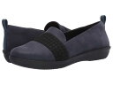クラークス レディース スリッポン・ローファー シューズ Ayla Sloane Navy Synthetic Nubuck