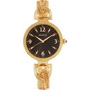 ベルサ メンズ 腕時計 アクセサリー Sarah Chain-Link Watch with Hanging Charm Gold/Black
