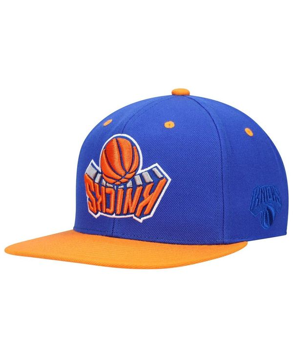 <strong>ミッチェル</strong>&<strong>ネス</strong> メンズ 帽子 アクセサリー Men's Blue and Orange New York Knicks Upside Down Snapback Hat Blue, Orange