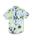 ショッピングvolcom ボルコム メンズ シャツ トップス Men's Saturate Short Sleeve Shirt Lime Tie Dye