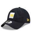 ショッピングラメ ニューエラ メンズ 帽子 アクセサリー Men's Navy Michigan Wolverines Contrast Patch 9TWENTY Adjustable Hat Navy