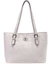ジャーニ ベルニーニ レディース トートバッグ バッグ Plaid Embossed Tote Winter White/Silver