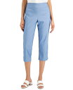 ジェイエムコレクション レディース カジュアルパンツ ボトムス Women's Denim Ring-Detail Capri Pants, Created for Macy's Eden Light Wash