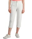 チャータークラブ レディース カジュアルパンツ ボトムス Women's Scalloped Capri Pants, Created for Macy's Bright White