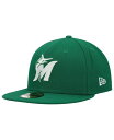ショッピングニューエラ ニューエラ メンズ 帽子 アクセサリー Men's Kelly Green Miami Marlins Logo White 59FIFTY Fitted Hat Kelly Green