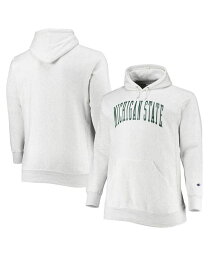 【送料無料】 <strong>チャンピオン</strong> メンズ <strong>パーカー</strong>・スウェット アウター Men's Heathered Gray Michigan State Spartans Big and Tall Reverse Weave Fleece Pullover Hoodie Sweatshirt Heathered Gray