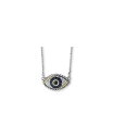 ショッピングネックレス エフィー レディース ネックレス・チョーカー・ペンダントトップ アクセサリー EFFY® Sapphire (1/6 ct. t.w.) & Diamond (1/8 ct. t.w.) Evil Eye 18 Pendant Necklace in Sterling Silver & 18k Gold-Plate Sapphire