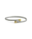 シャリオール レディース ブレスレット・バングル・アンクレット アクセサリー Two-Tone Cable Bypass Bangle Bracelet in PVD Stainless Steel & Gold-Tone Stainless Steel/Gold
