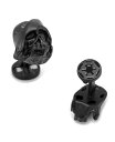 カフリンクス メンズ カフスボタン アクセサリー 3D Melted Darth Vader Helmet Cufflinks Black
