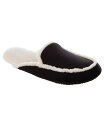 アイソトナー レディース サンダル シューズ Isotoner Microsuede Alex Scuff with 360 Surround Memory Foam Slipper Online Only Black