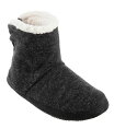 アイソトナー レディース サンダル シューズ Women's Microsuede and Heathered Knit Marisol Boot Slipper Online Only Black