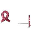 ショッピングヴェルニ ジャーニ ベルニーニ レディース ピアス・イヤリング アクセサリー Pink Crystal Ribbon Earrings in Sterling Silver Sterling Silver